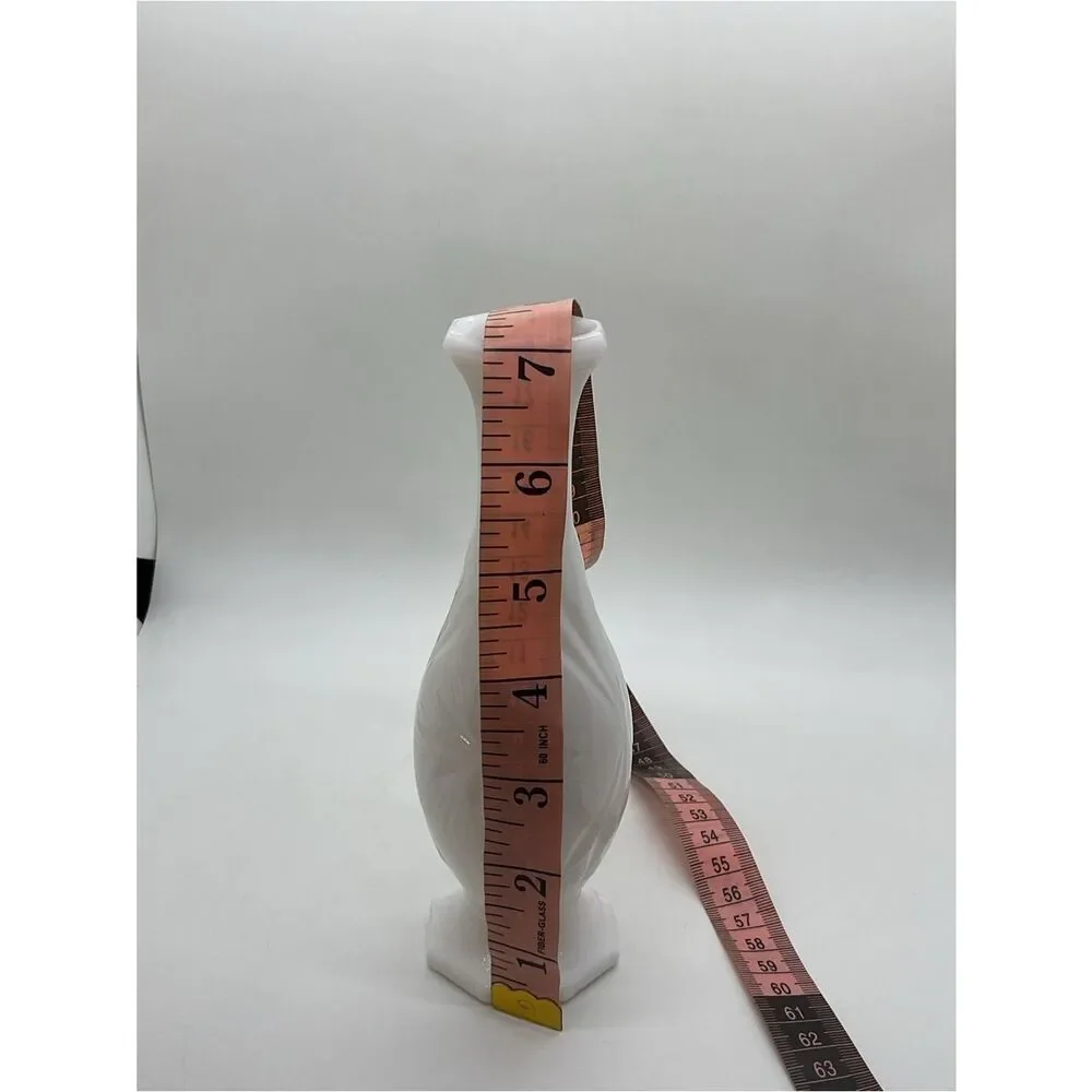 Vintage White Milk Glass Starburst Bud Vase